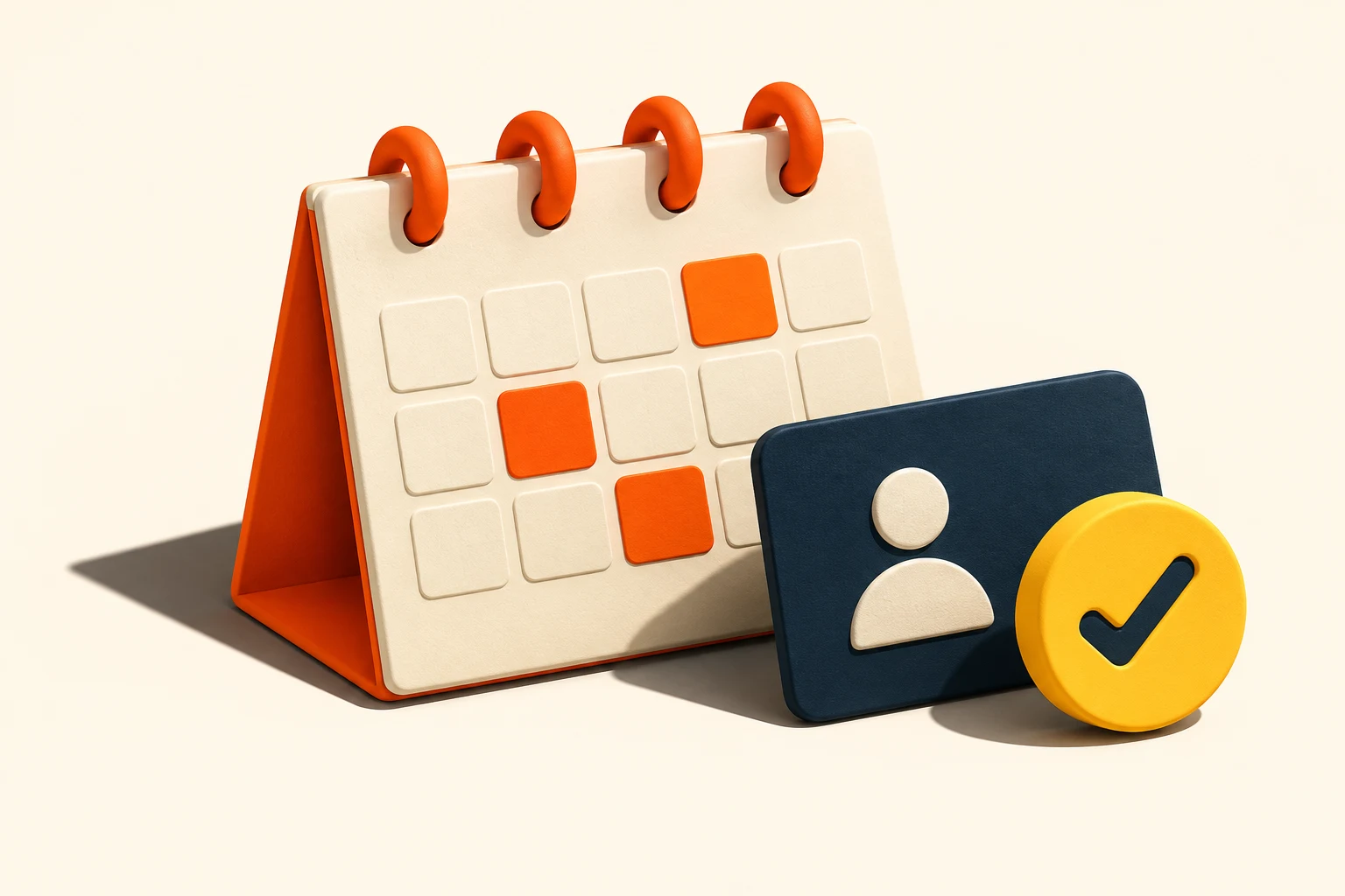 Illustration of an appointment calendar and membership card